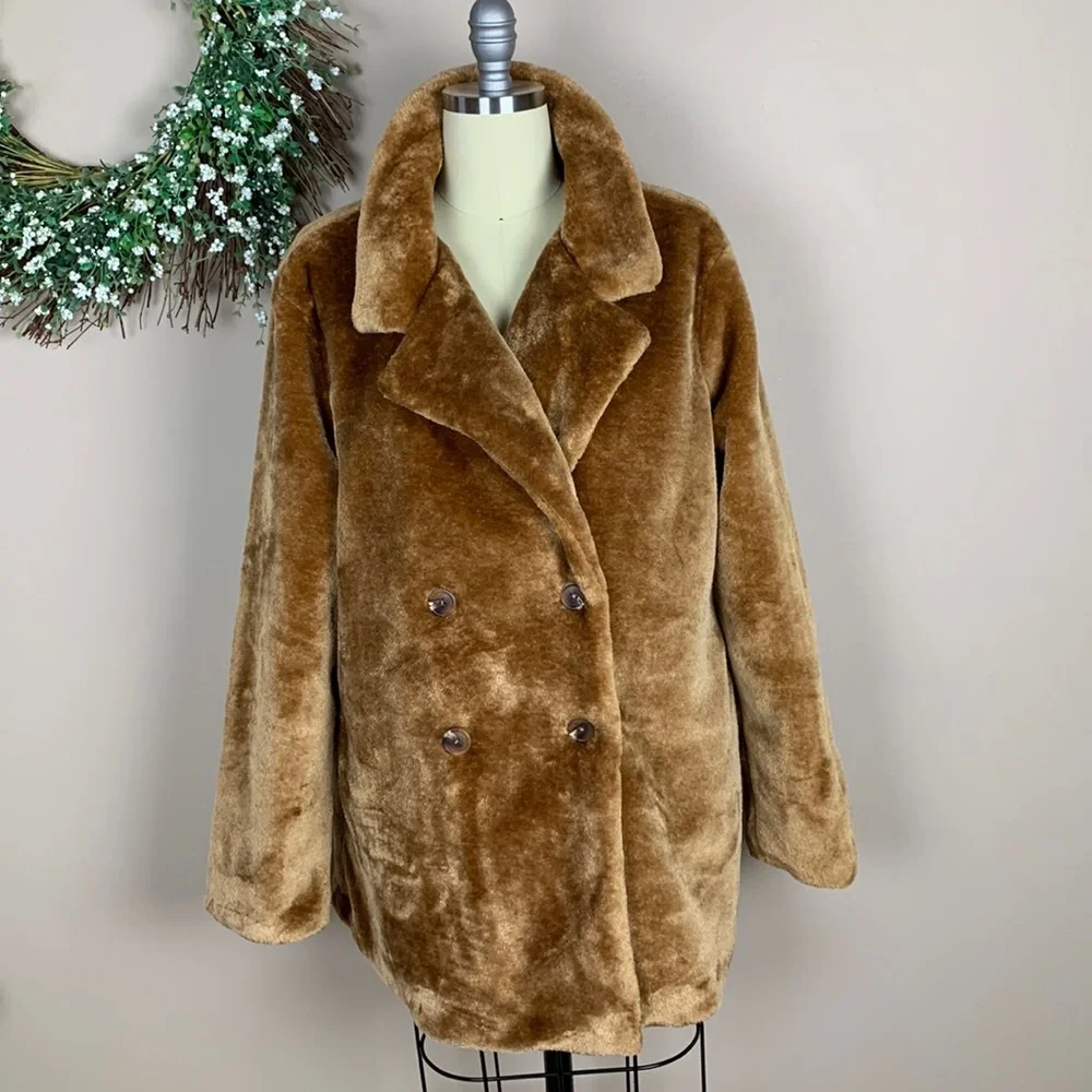 Wild Fable Brown Teddy Jacket - Picture 3 of 11